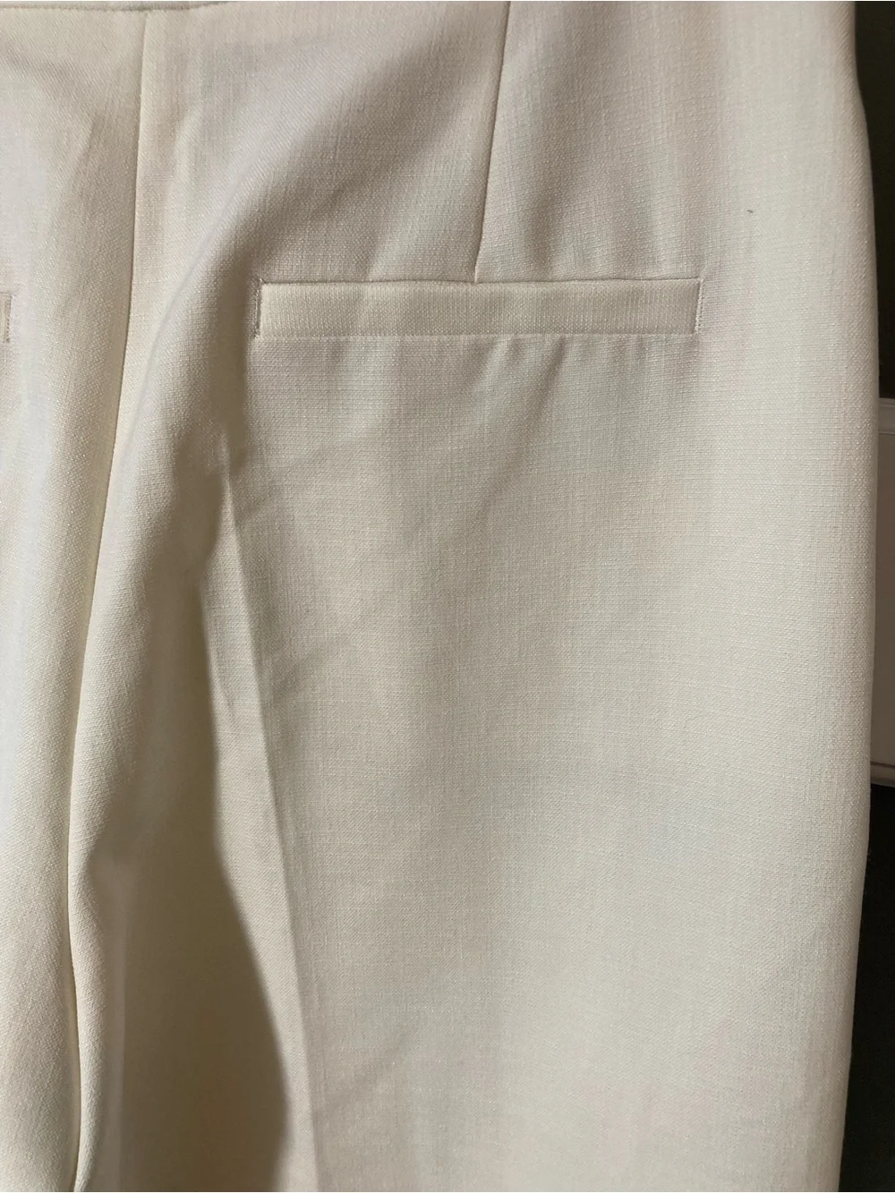 Zara Ecru CROPPED WIDE LEG PANTS - M - Polyester/Elastane Blend - NWT!